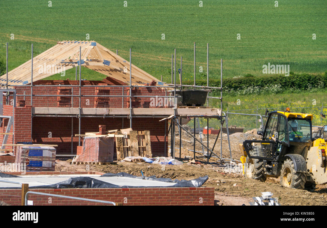 Construction d'une nouvelle maison de 4 chambres, Grantham, Lincolnshire.L'Angleterre. UK Banque D'Images