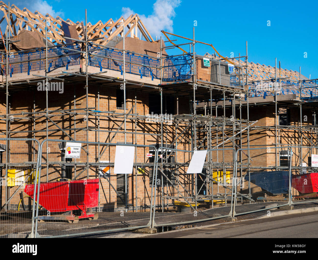 La construction de logements neufs, Grantham, Lincolnshire Banque D'Images