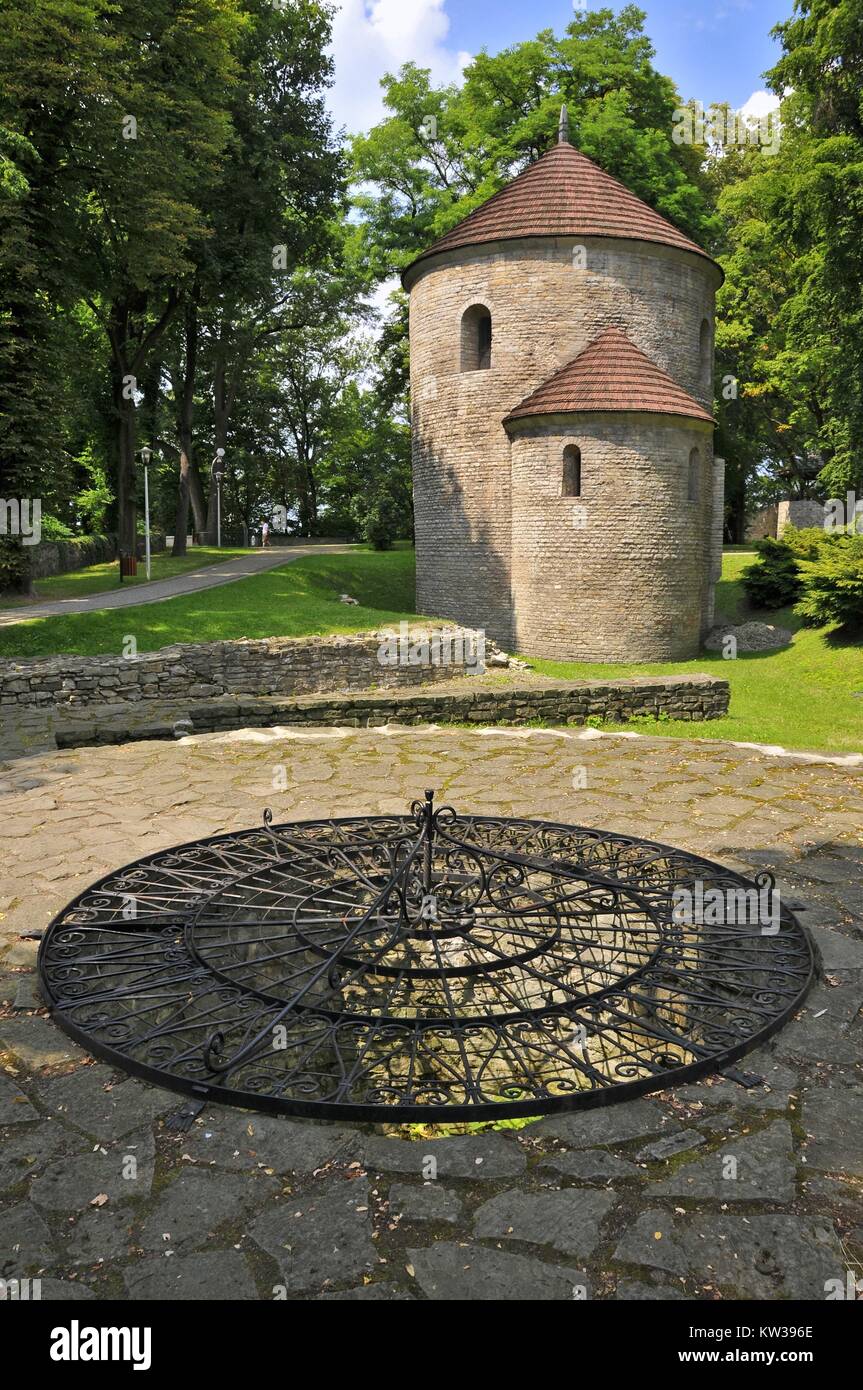 Rotonde romane du 11ème siècle, Cieszyn, Voïvodie de Silésie, Pologne. Banque D'Images