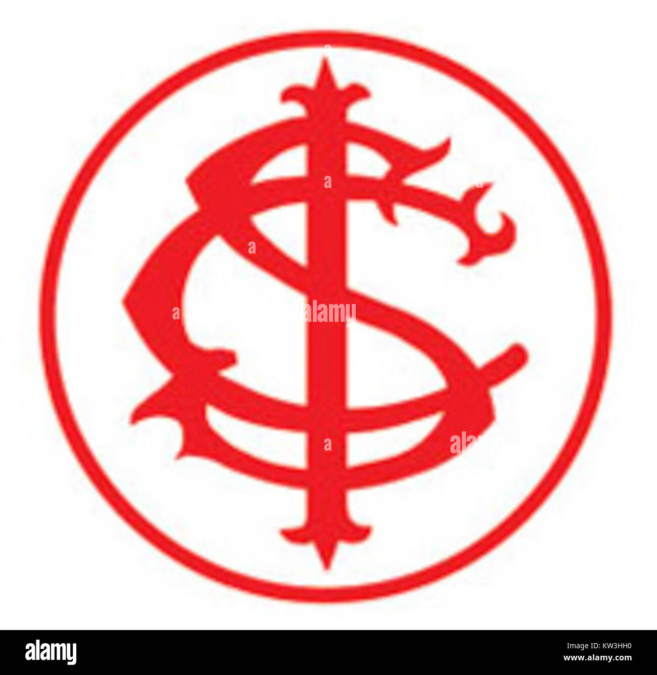 L'écusson inaugural du SC Internacional, un club de football brésilien fondé en 1909, reflète l'identité et l'héritage du club dans ses premières années. Banque D'Images
