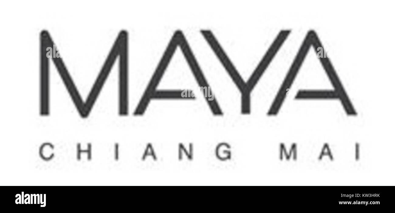Mayalogo est un logo de marque unique et distinctif, représentant l'identité et le style visuel d'une entreprise ou d'une organisation avec une touche moderne. Banque D'Images