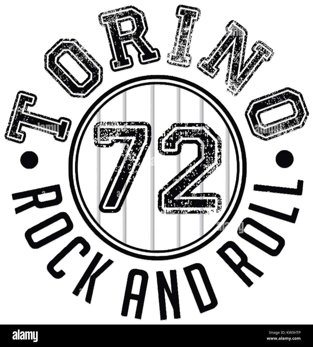 Le logo Torino 1972 représente l'emblème officiel des Jeux olympiques d'hiver de 1972 à Turin, en Italie. Le logo reflète le design et la marque de l'événement. Banque D'Images