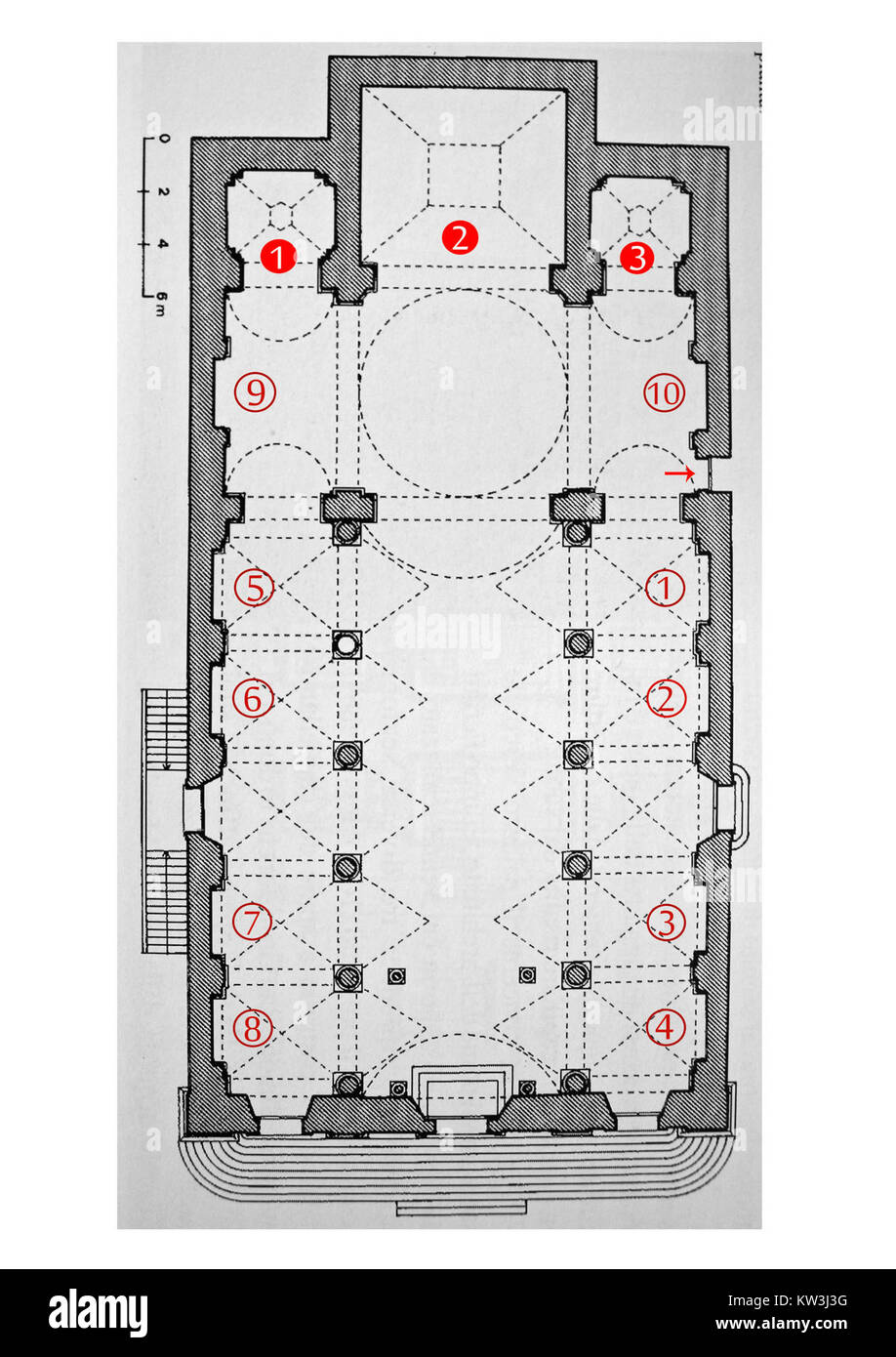Pianta Cattedrale est une carte ou une disposition d'une cathédrale, souvent utilisée pour représenter la structure et la conception du bâtiment. Il met en évidence les éléments architecturaux clés et la disposition des espaces au sein d’une cathédrale. Banque D'Images