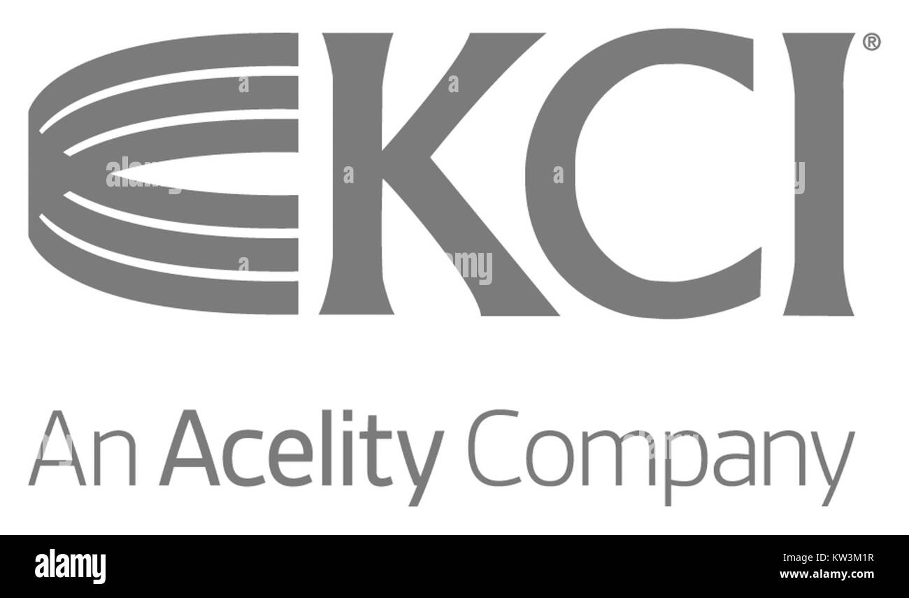 Le logo KCI Acelity représente la marque d'Acelity, une société mondiale spécialisée dans les technologies médicales spécialisées dans les solutions de soins et de cicatrisation des plaies. Le logo est un élément clé de l'identité mondiale de l'entreprise. Banque D'Images