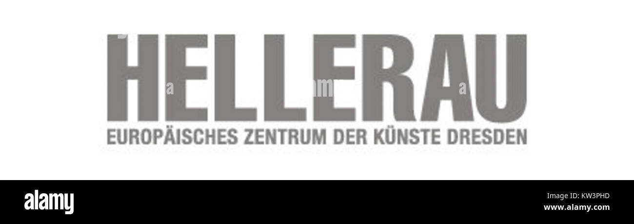 Le logo de Hellerau Zentrum représente un centre culturel situé à Dresde, en Allemagne. C’est une plaque tournante des arts, en particulier de la musique, de la danse et du théâtre, jouant un rôle important dans la vie culturelle du cityÂ. Banque D'Images