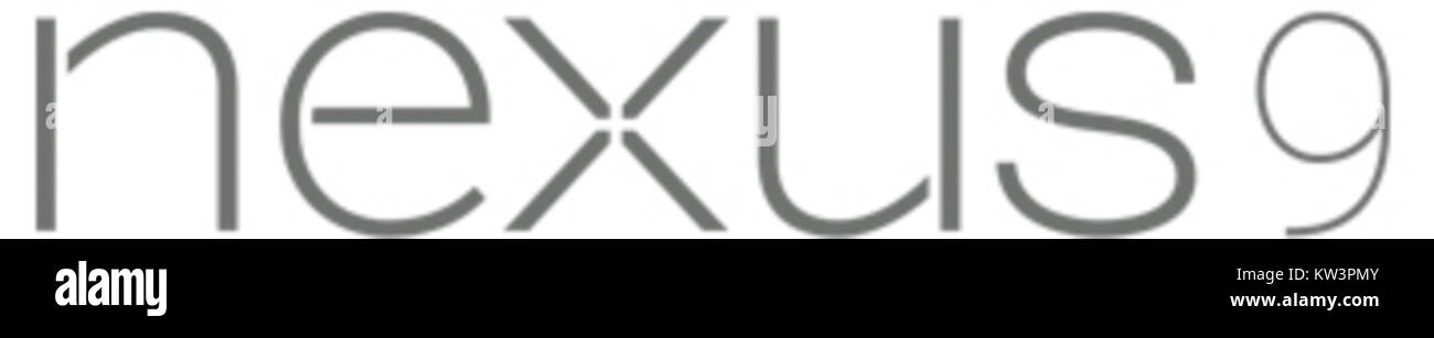 Le logo Nexus 9 représente l'identité de la marque, associée à la tablette Android produite par Google. Le design met l'accent sur l'élégance et la modernité, reflétant l'innovation technologique du produit. Banque D'Images