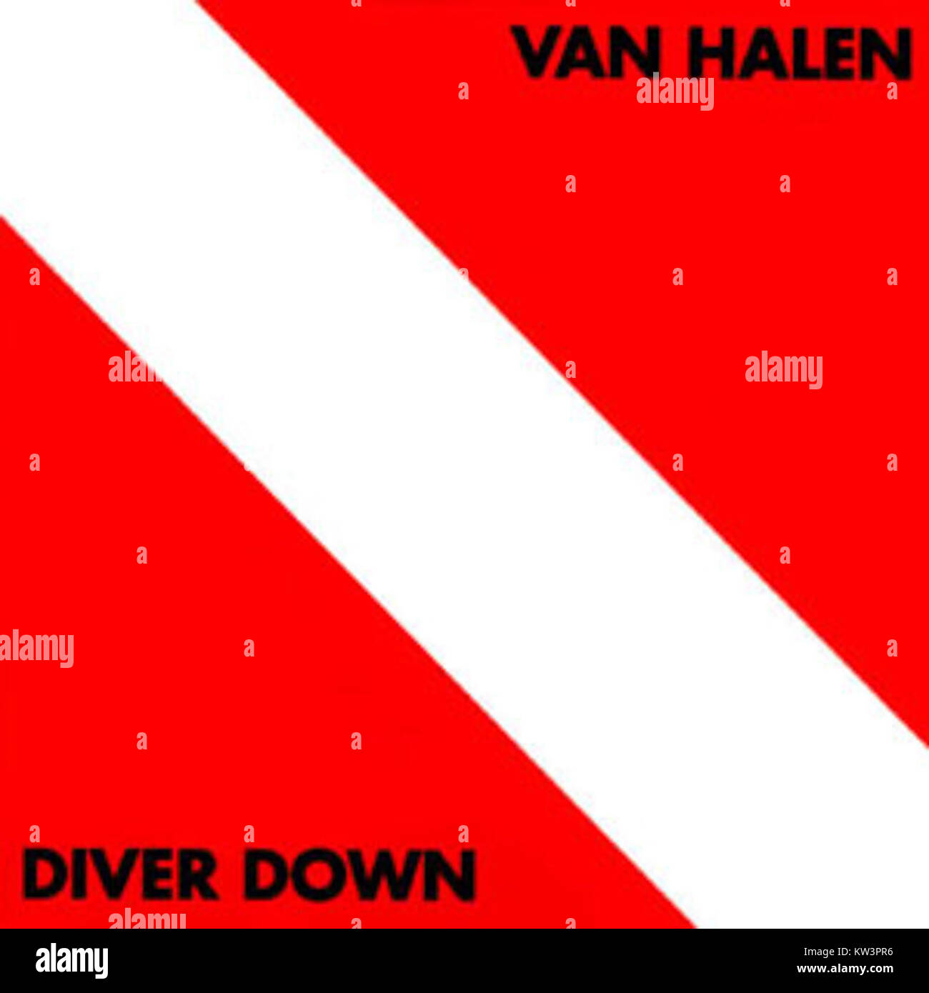 L'album Diver Down de Van Halen est sorti en 1982, mettant en valeur le style rock distinctif du groupe avec un mélange de chansons originales et de reprises. L’album est l’une de leurs œuvres emblématiques de la scène rock des années 1980. Banque D'Images