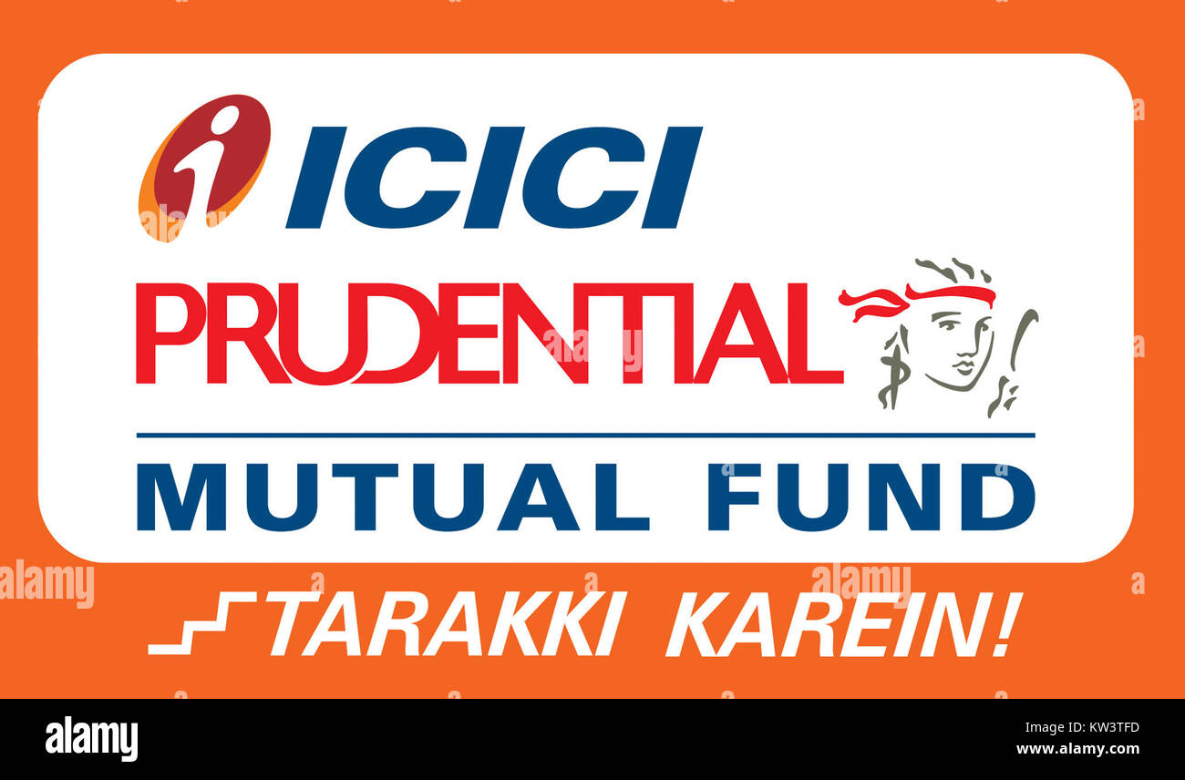Logo d'ICICI Prudential Mutual Fund, une société de gestion d'actifs leader en Inde. Le logo comporte des lettres stylisées et des éléments de design représentant la croissance et la stabilité financières. Banque D'Images