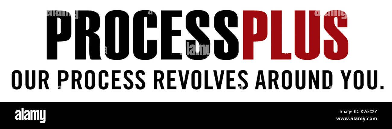 Création de logo pour Process plus, une entreprise spécialisée dans les solutions d’amélioration des processus, reflétant son identité de marque. Banque D'Images