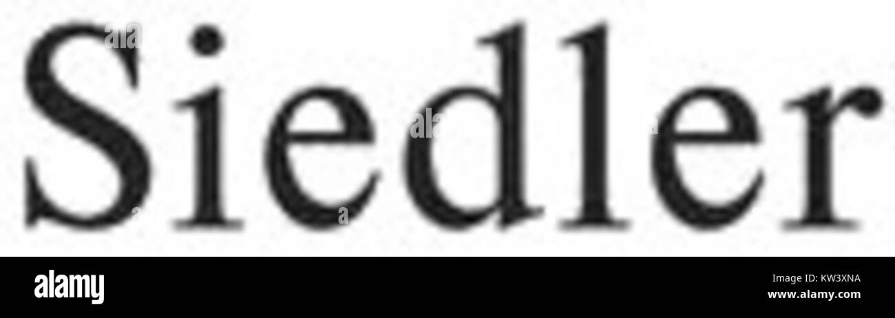 Siedler Verlag est une maison d'édition, et son logo représente son identité au sein de l'industrie littéraire et de l'édition. Cette image illustre l'image de marque et la reconnaissance de l'entreprise sur le marché. Banque D'Images
