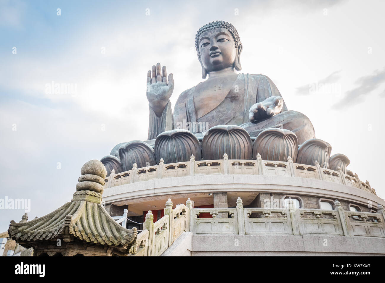 Big Buddha de hong kong dans l'île de Lantau près de ngoing ping Banque D'Images