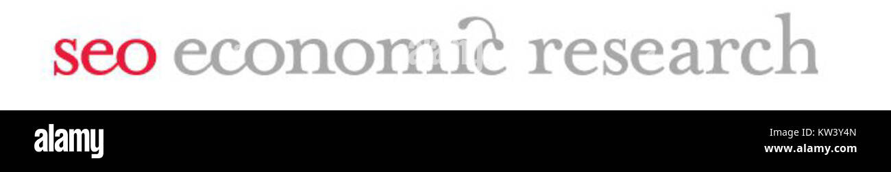 Il s'agit du logo de SEO Economic Research, une organisation de recherche basée aux pays-Bas spécialisée dans la recherche et l'analyse économiques. Banque D'Images