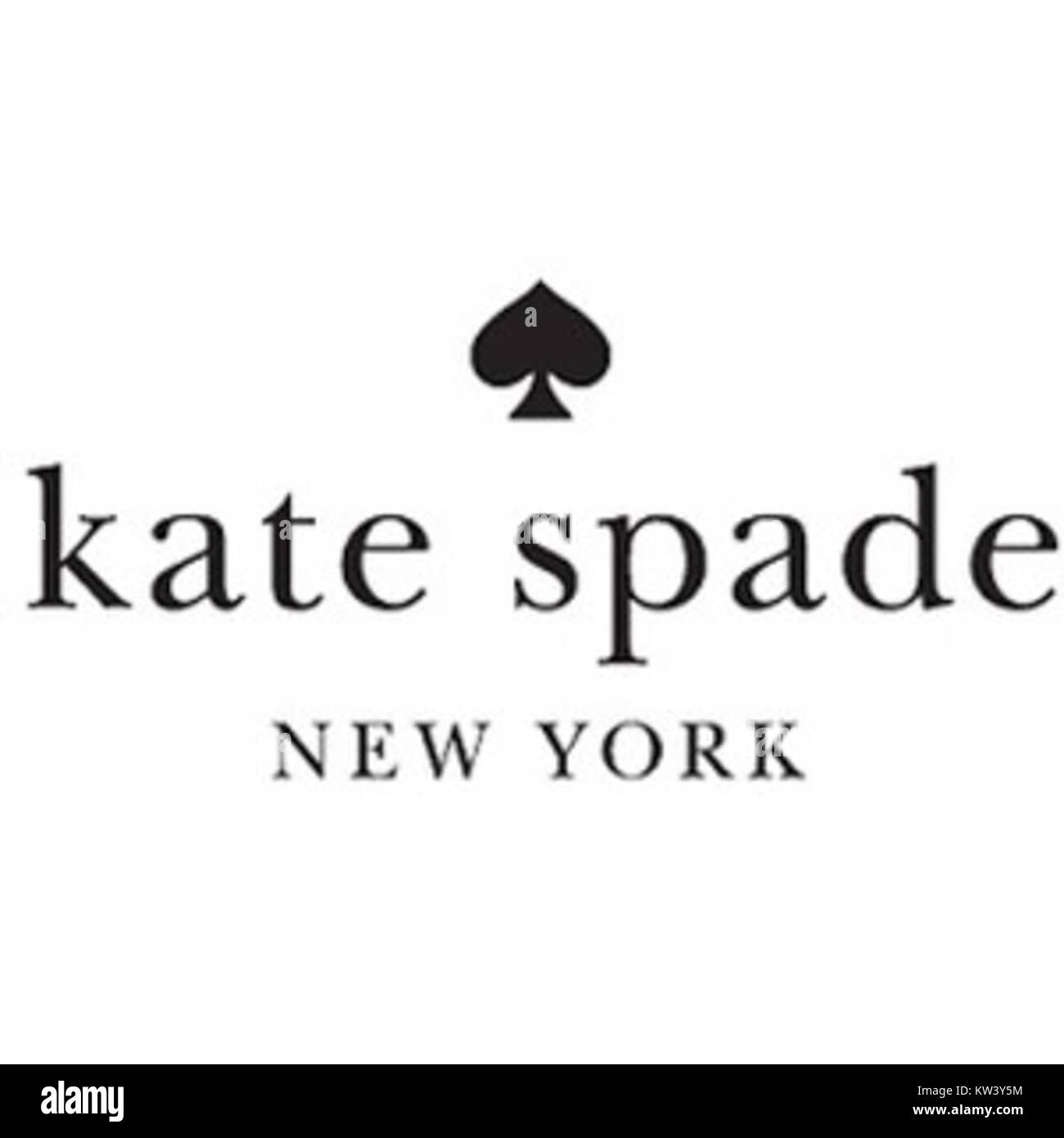 Le logo Kate Spade présente un design ludique et chic, représentant l'accent mis par la marque sur les accessoires à la mode, amusants et intemporels. Connue pour son utilisation distinctive de couleurs vives et de motifs simples, Kate Spade est devenue un symbole du luxe moderne. Banque D'Images