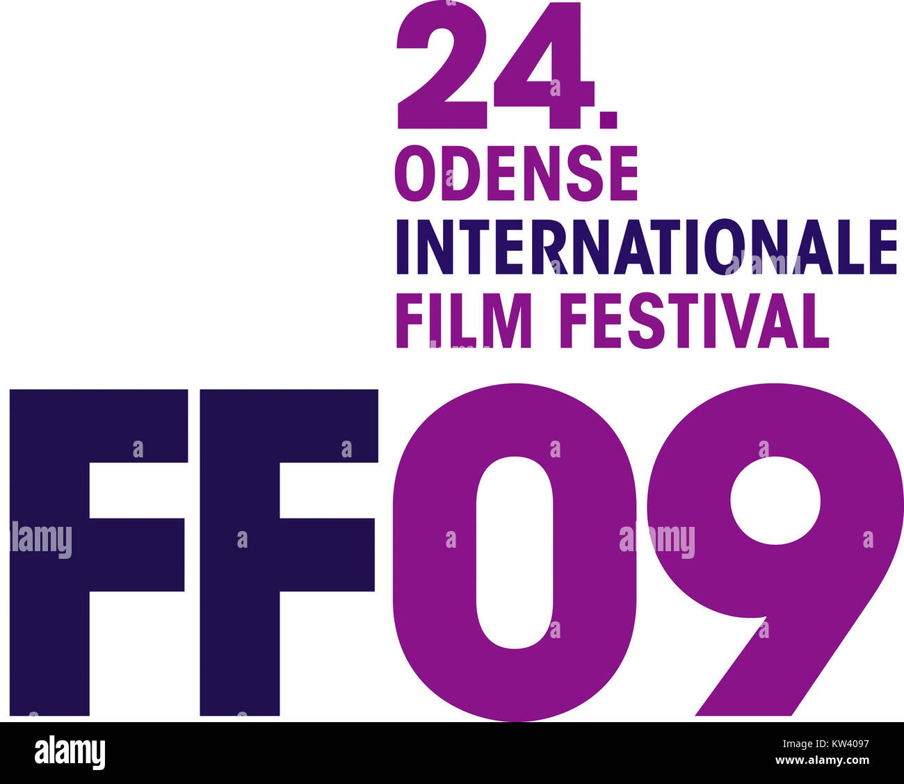 Le logo du Festival international du film d'Odense (OIFF) 2009 représente l'un des festivals de cinéma les plus prestigieux du Danemark. L'événement présente des films indépendants du monde entier, offrant une plate-forme pour les cinéastes de présenter leurs œuvres à un public international. Le logo symbolise la créativité et l'échange mondial de l'expression artistique dans le cinéma, renforçant ainsi le rôle de l'OIFF en tant qu'événement clé dans le calendrier de l'industrie cinématographique. Banque D'Images