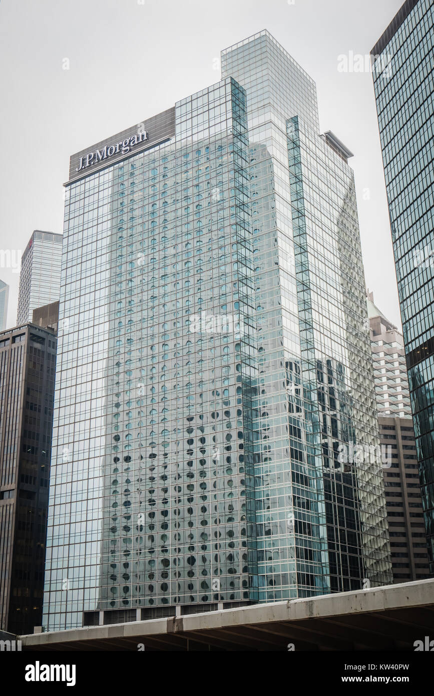 Hong Kong JP Morgan building Banque D'Images