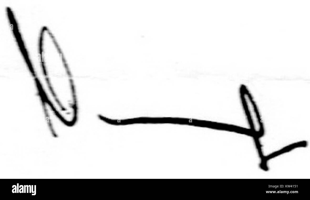 Signature de Nikolaï Azarov, probablement associée à la figure politique ukrainienne ou à une figure publique. Il sert de référence historique à son rôle officiel ou à son implication dans la gouvernance. Banque D'Images