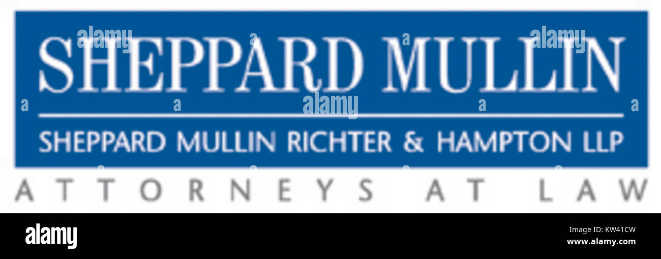 Sheppard Mullin est un cabinet d’avocats américain de premier plan, et son logo représente l’engagement du cabinet à fournir des services juridiques. Reconnu pour son expertise dans divers secteurs juridiques, le cabinet est reconnu pour son approche professionnelle du droit. Banque D'Images