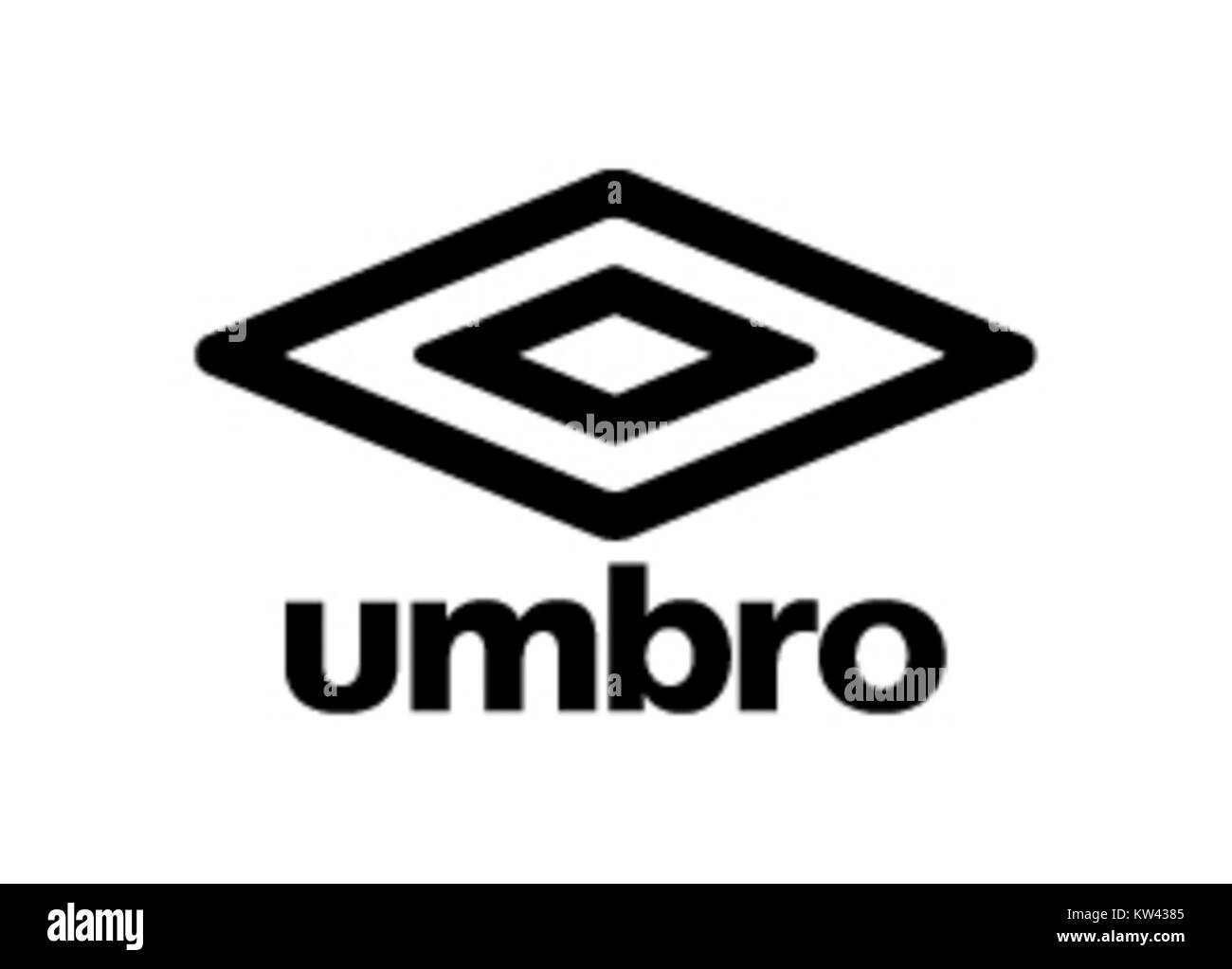 Le logo Umbro Stacked en noir arbore un design moderne et élégant qui représente la marque emblématique de vêtements de sport. Connu pour ses équipements sportifs et ses parrainages, le logo Umbro est synonyme de culture sportive depuis sa création. Banque D'Images