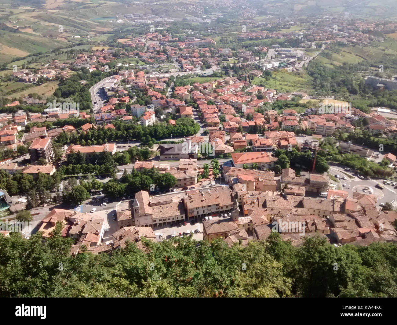 Borgo Maggiore vu de Saint-marin Juin 2016 Banque D'Images