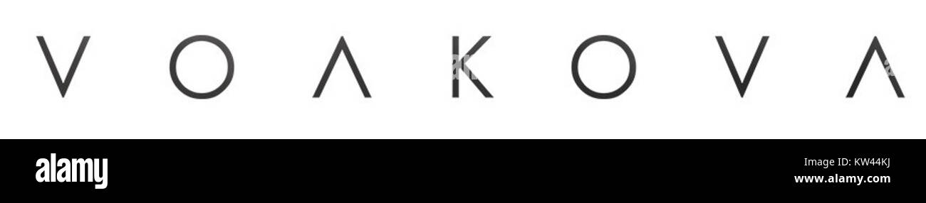 Le logo Volkova fait référence à un dessin ou symbole associé au nom Volkova, représentant éventuellement une entreprise, une marque ou une identité personnelle. Banque D'Images