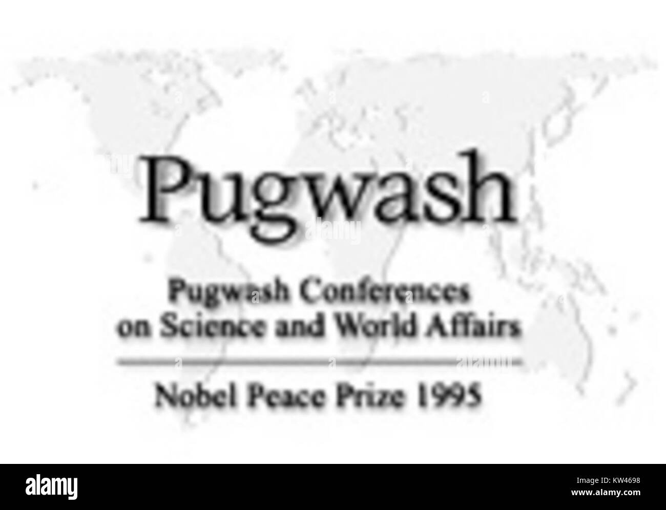 Les conférences Pugwash sur la science et les affaires mondiales sont une organisation internationale axée sur le dialogue scientifique et la sécurité mondiale. Le logo représente son engagement à promouvoir la paix, la coopération et l'utilisation responsable de la science pour le bien-être de l'humanité. Banque D'Images