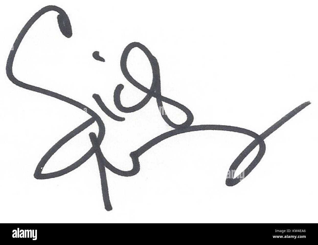 Ce titre fait référence à l'autographe de Sidney Moncrief, un joueur américain de basket-ball professionnel à la retraite, connu pour sa carrière en NBA. Banque D'Images