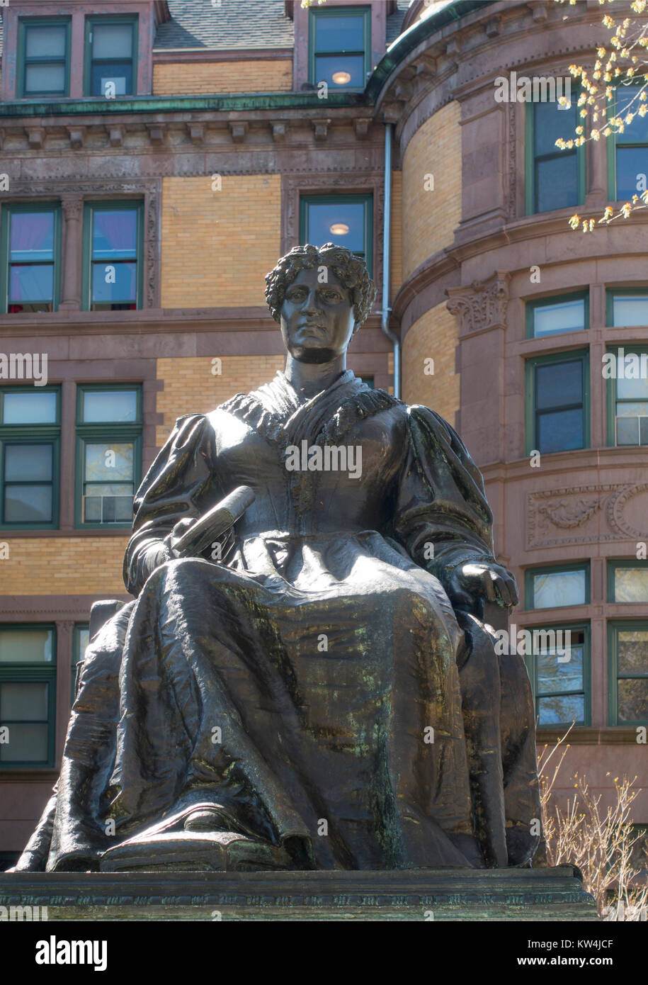 Emma Willard statue Troy NY Banque D'Images