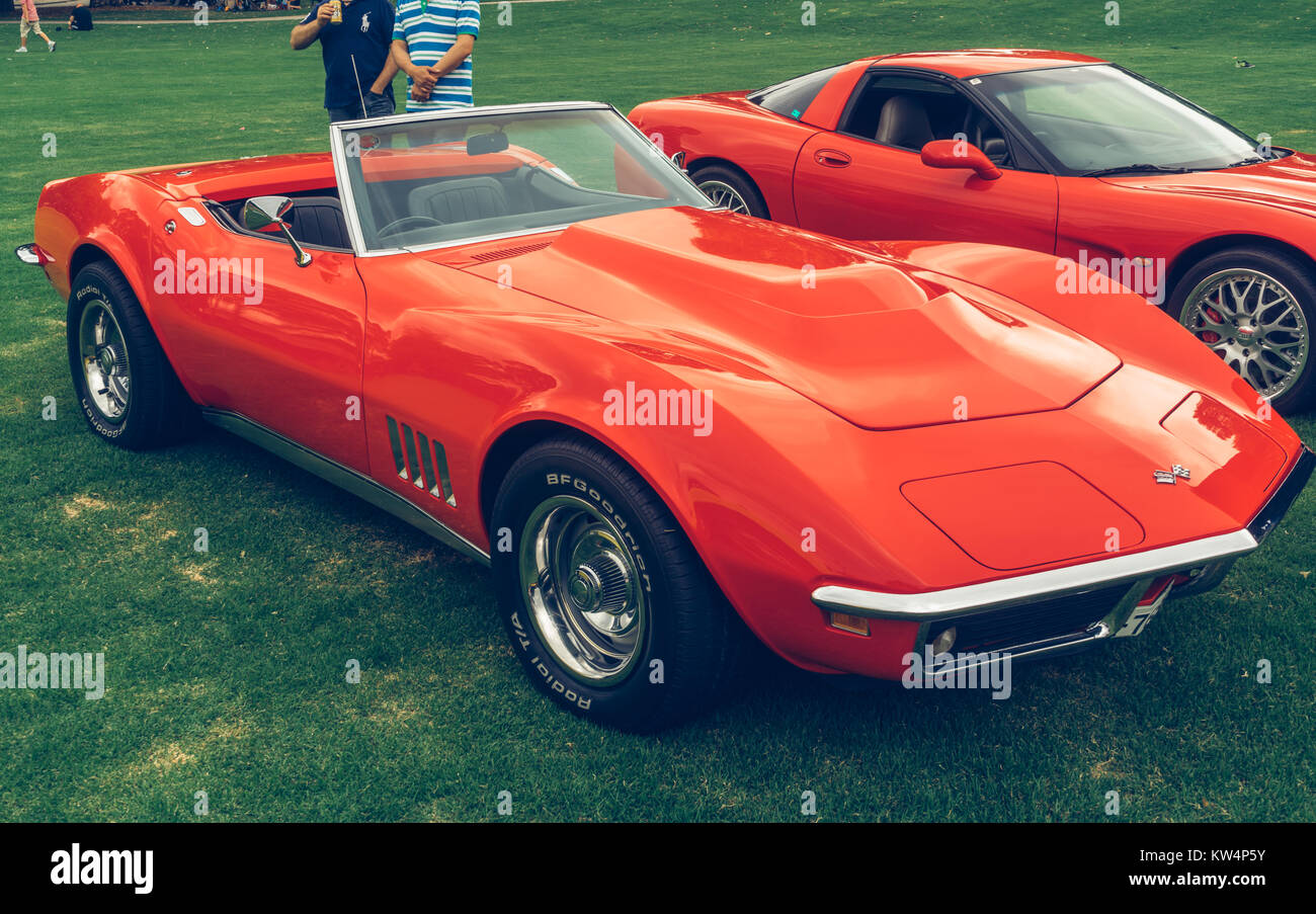 Une Corvette Car Show, l'Australie du Sud, Australie. Banque D'Images