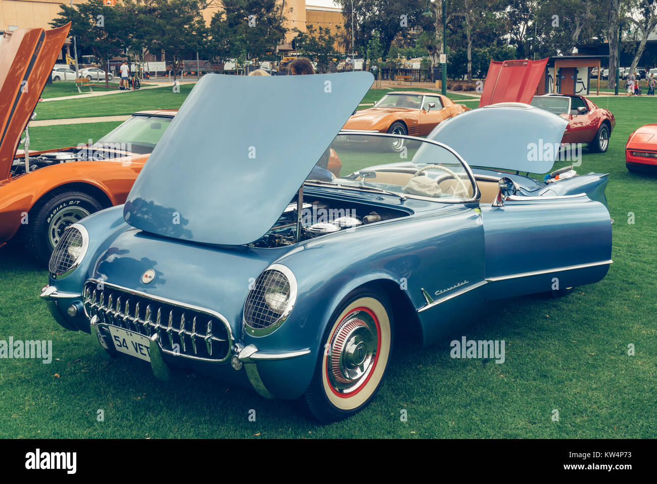 Une Corvette Car Show, l'Australie du Sud, Australie. Banque D'Images