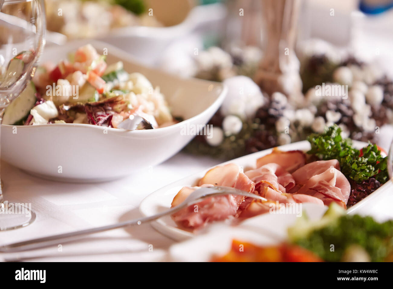 Viande gastronomique repas à banquete Photo Stock - Alamy