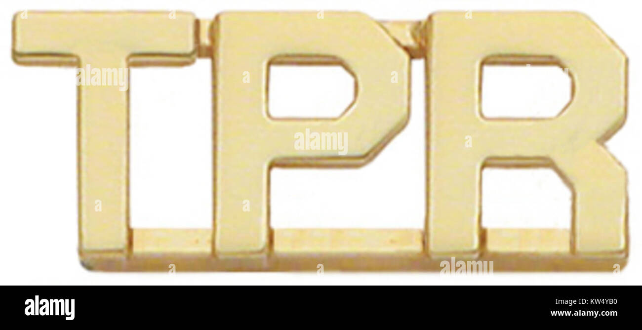 L'insigne du col de Louisiana State Troopers TPR est un badge porté par les troupes, représentant leur rang et leur affiliation avec la police d'État de Louisiane. L'insigne fait partie de l'uniforme d'application de la loi de l'État. Banque D'Images