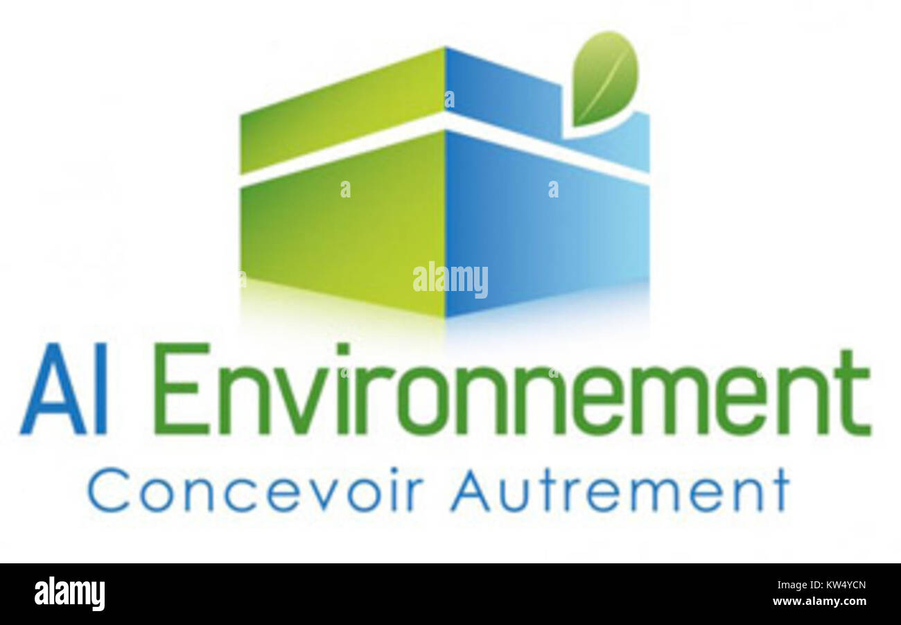 Création du logo du GROUPE ai ENV FACEA, créé en 2009, mettant en valeur les éléments de marque et l'esthétique du design de l'entreprise. Banque D'Images