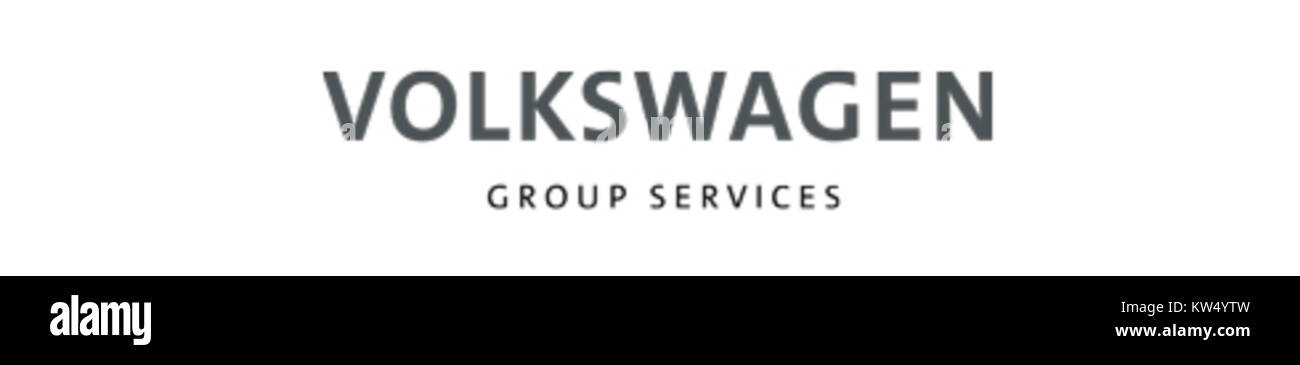 Groupservices en-tête logo Volkswagen Banque D'Images