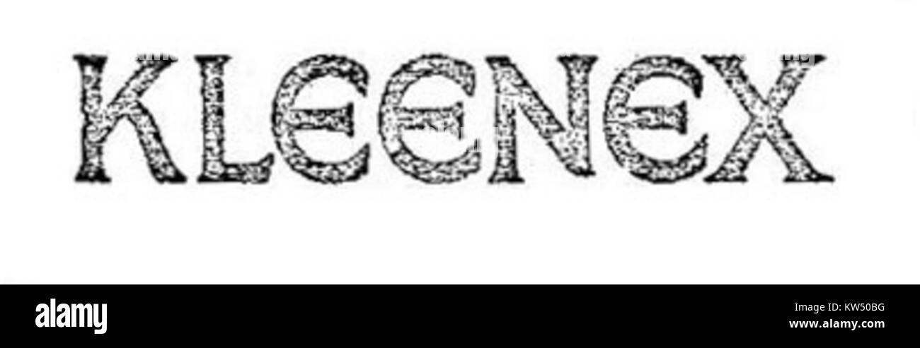 La marque originale Kleenex, créée en 1925, est devenue l'une des marques les plus reconnaissables au monde. Kleenex a révolutionné l'industrie des mouchoirs en devenant un nom familier pour les mouchoirs jetables. Banque D'Images