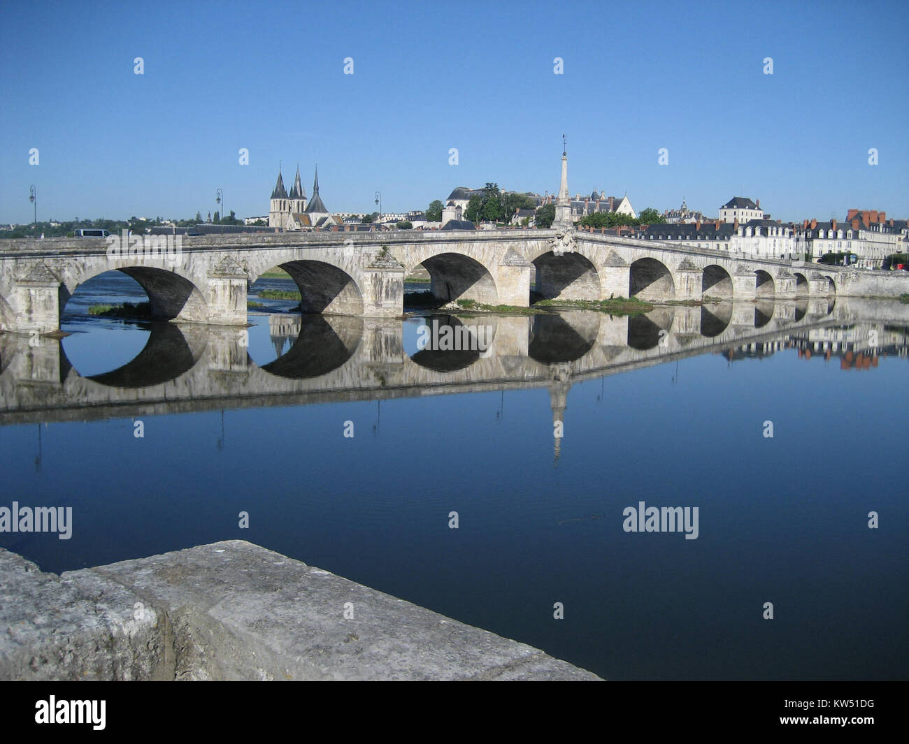 Blois Pont Jacques Gabriel Banque D'Images