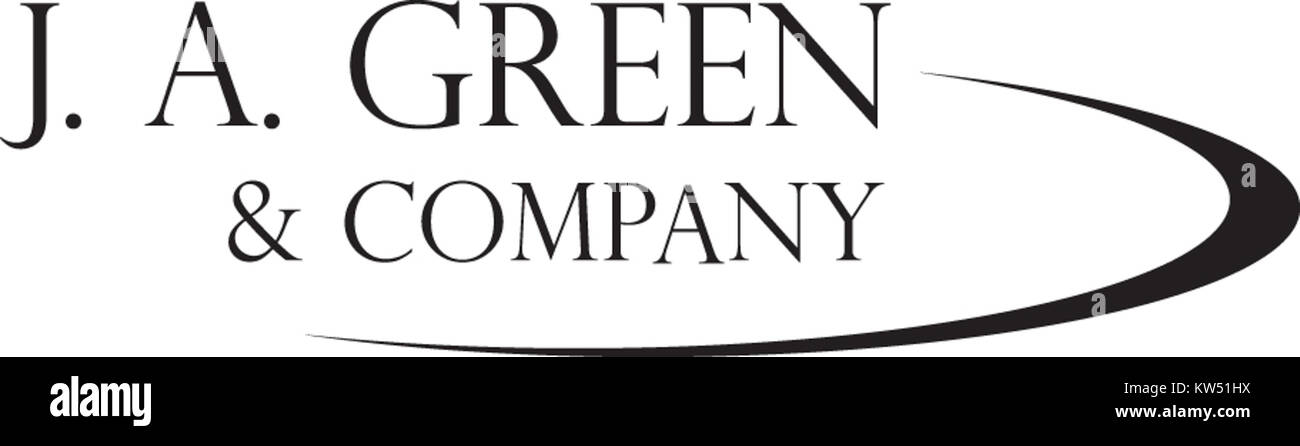 J.A. Green & Co logo représente une entreprise axée sur la fabrication, la fourniture de services industriels et la production de biens. Le logo est souvent associé à un savoir-faire de haute qualité et à un service fiable dans son industrie respective. Banque D'Images