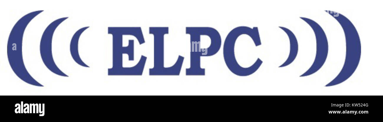 Logo de The Electric Power Company (ELPC), orné d'un éclair stylisé et des initiales de l'entreprise. La conception met l'accent sur l'énergie et l'innovation, reflétant l'engagement de l'entreprise en matière d'énergie et de durabilité. Banque D'Images