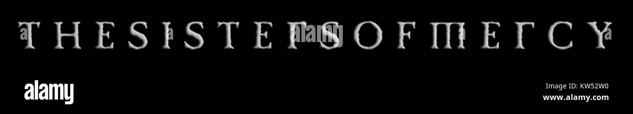 Le logo Sisters of Mercy, de 2006, représente l'identité du groupe, avec un design distinctif qui reflète leur influence rock gothique et leur style musical. Banque D'Images