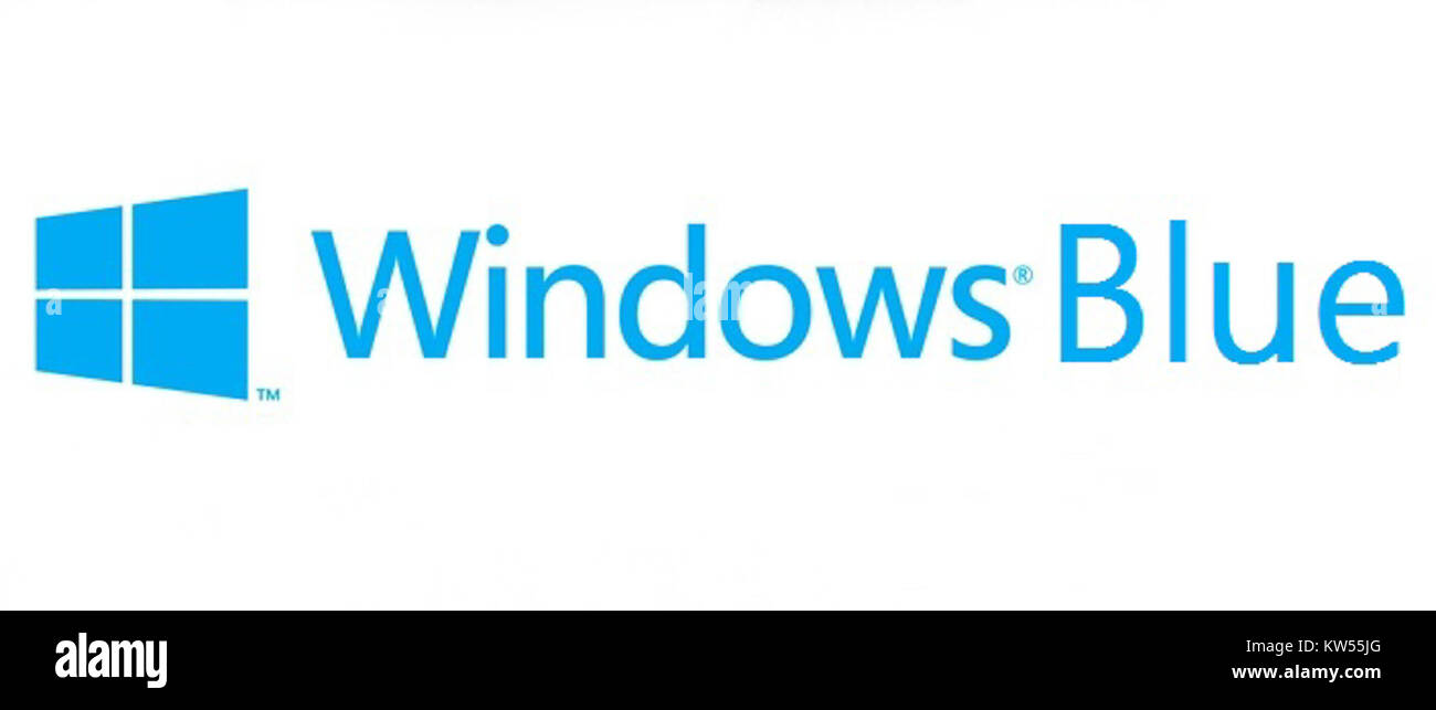 Windows Blue fait référence à un nom de code interne précoce pour le système d'exploitation Windows 8,1, qui était une révision du système d'exploitation Windows 8. Il a apporté des mises à jour et des améliorations à l'interface utilisateur et aux performances du système. Banque D'Images