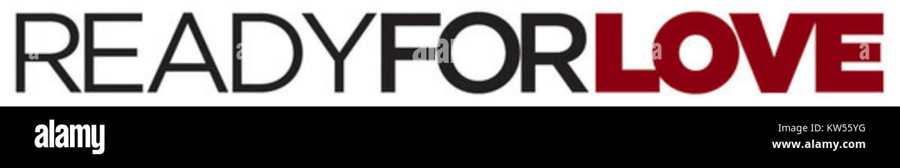 Le logo « Ready for Love » est un graphisme représentant le thème de la série télévisée populaire axée sur les rencontres et les relations. Banque D'Images