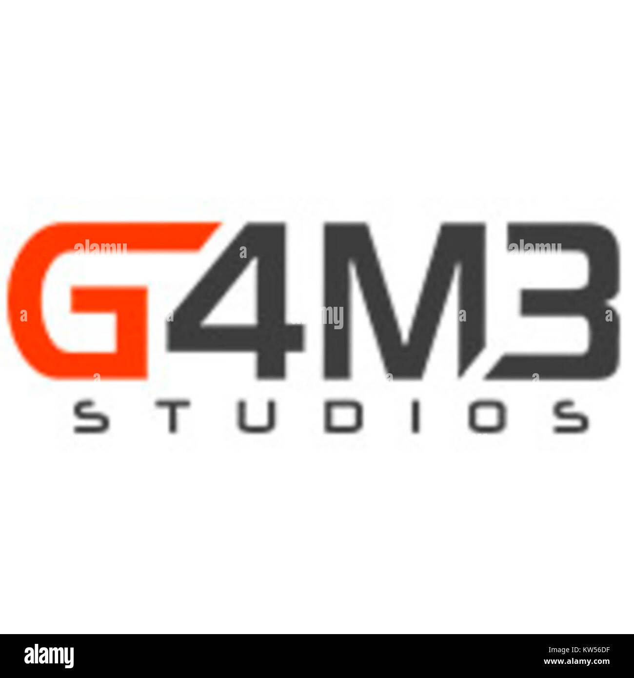 Le logo de G4M3 Studios, une société de design ou de production. Le logo sert d'identité de marque pour le studio, représentant son orientation créative et ses services dans le design, le multimédia ou la production numérique. Banque D'Images