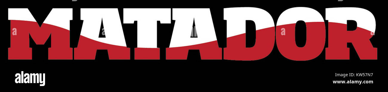 Le logo « Matador Content Black » représente l'image de marque d'une société de production de contenu axée sur la création de médias de haute qualité et de projets créatifs pour diverses industries. Banque D'Images