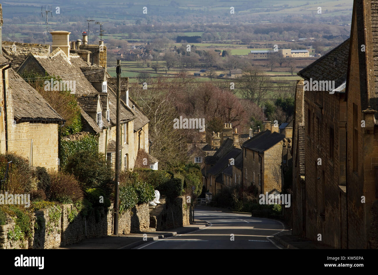 Kingham Hill, Gloucestershire, Royaume-Uni Banque D'Images