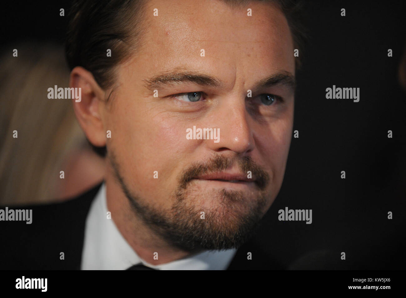 NEW YORK, NY - 07 janvier : Leonardo DiCaprio assiste à la 2014 National Board of Review Awards Gala au Cipriani 42nd Street le 7 janvier 2014 à New York. People : Leonardo DiCaprio Banque D'Images