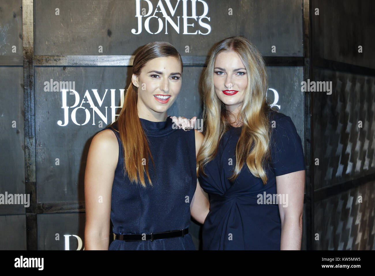 SYDNEY, AUSTRALIE - 29 janvier : Bridget Abbott Abbott Frances arrive à la David Jones a/W 2014 Lancement de la collecte à la David Jones Elizabeth Street Store le 29 janvier 2014 à Sydney, Australie People : Bridget Abbott Abbott Frances  Banque D'Images