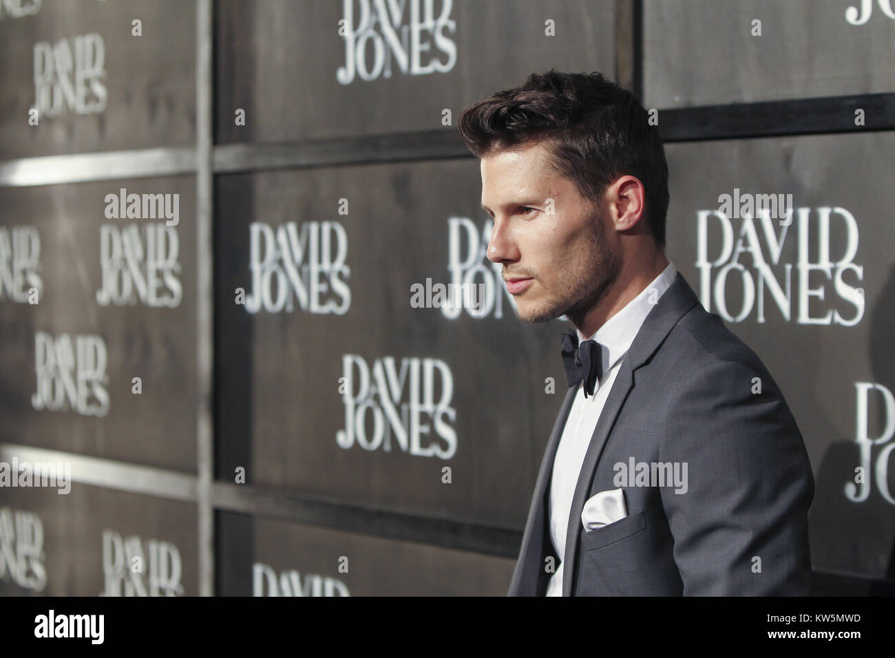 SYDNEY, AUSTRALIE - 29 janvier : Jason Dundas arrive à la David Jones a/W 2014 Lancement de la collecte à la David Jones Elizabeth Street Store le 29 janvier 2014 à Sydney, Australie People : Jason Dundas Banque D'Images