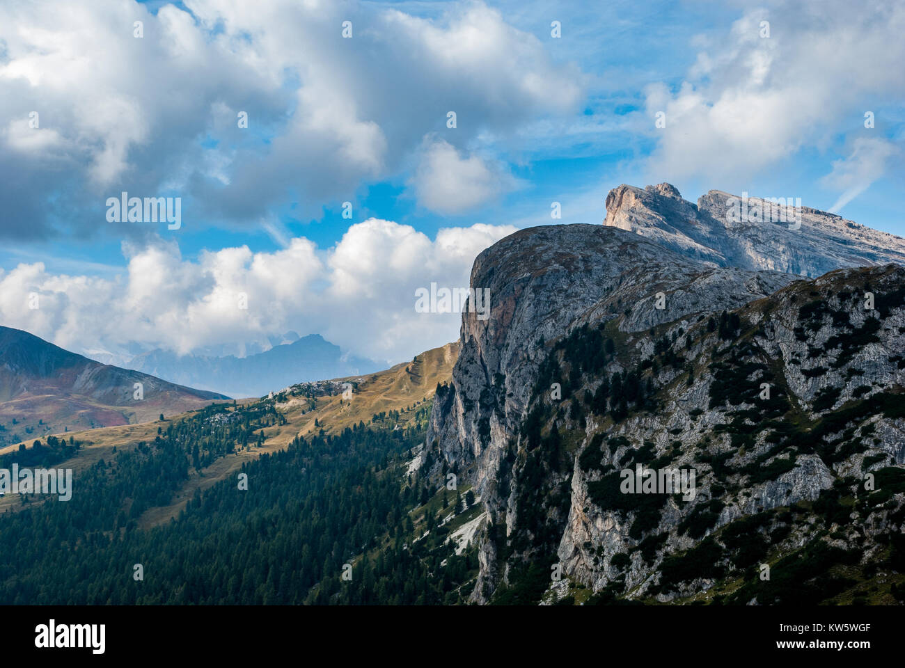 Dolomites en Italie du Nord, Route Panoramique Alpine Banque D'Images