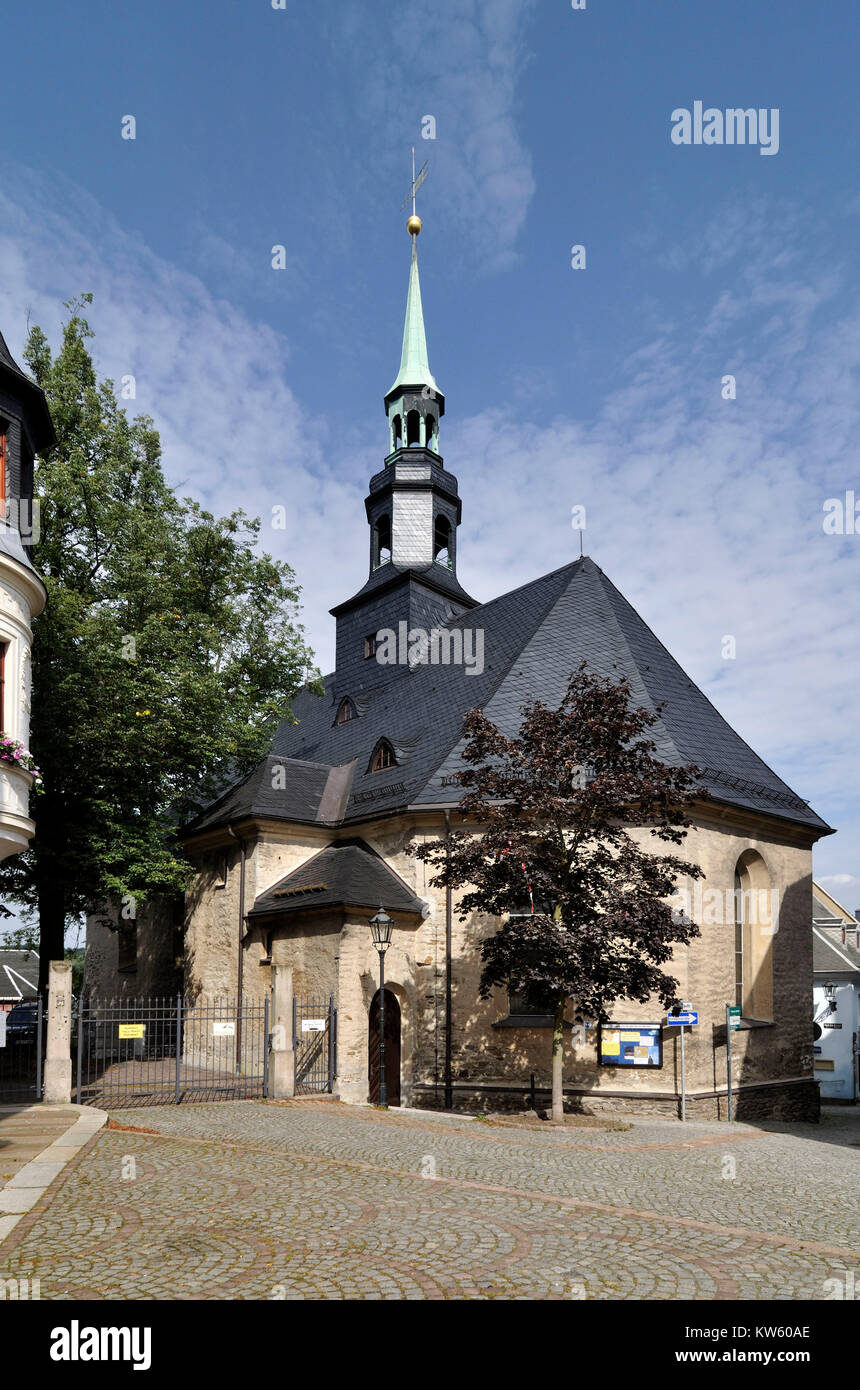 L'église de montagne Saint Martin, Anna's mountain livre bois, Bergkirche Sankt Martin, Annaberg Buchholz Banque D'Images
