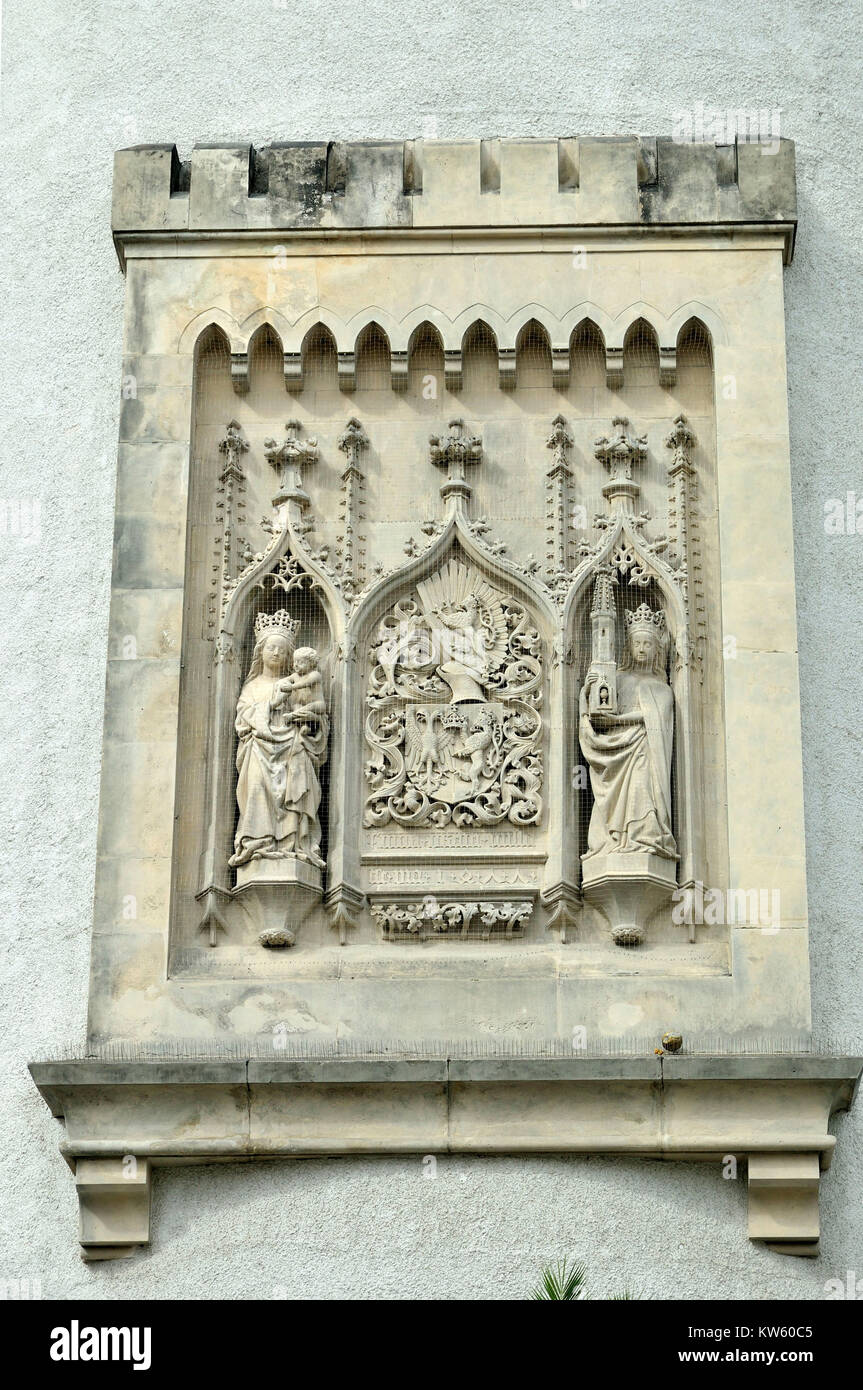 Les armoiries de la ville dans la tour d'épaisseur, G ?rlitz Vieille Ville, Stadtwappen am Dicken Turm, Goerlitz Altstadt Banque D'Images