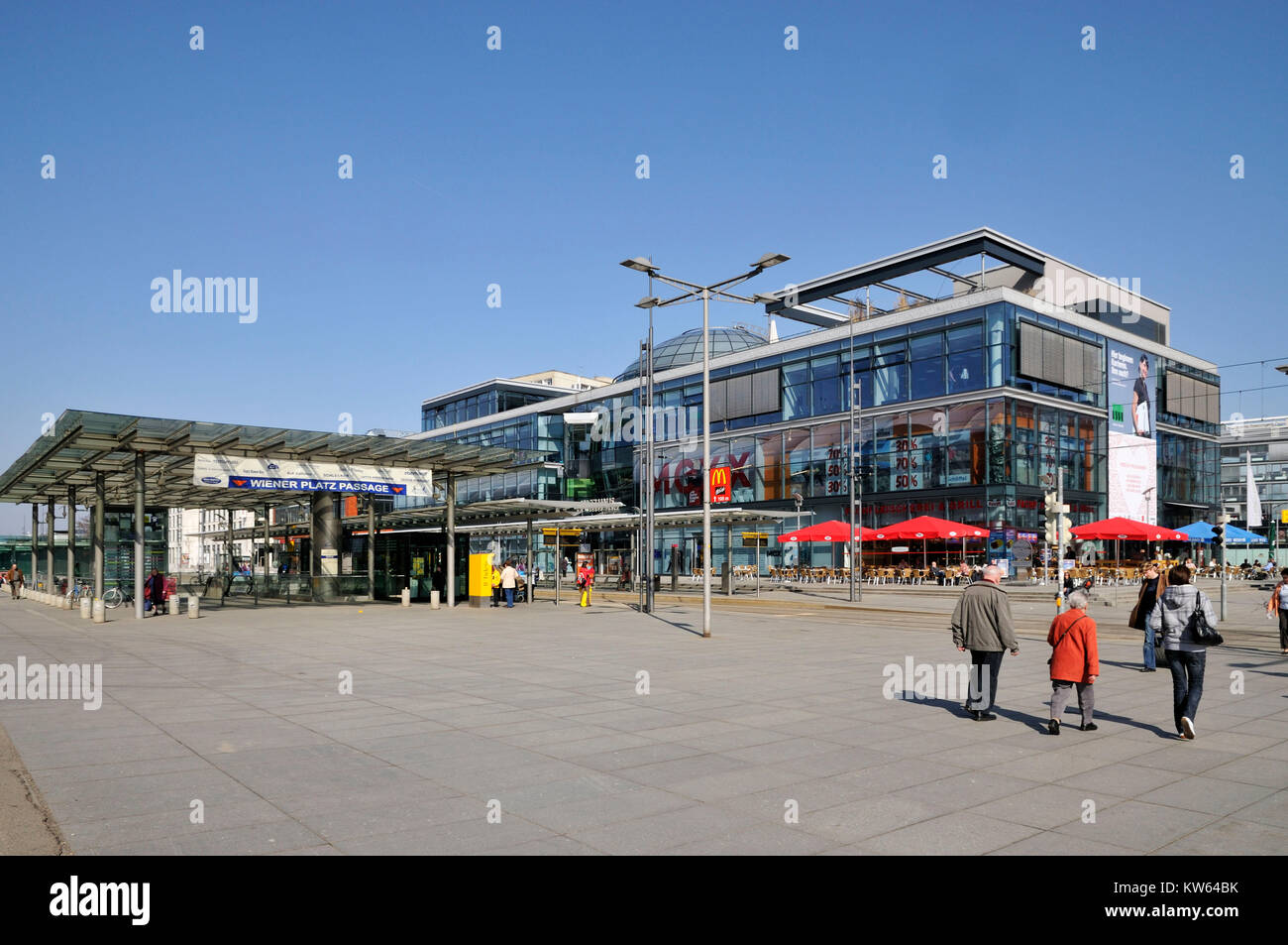 Dresden, Dresde lieu viennois Wiener Platz Banque D'Images